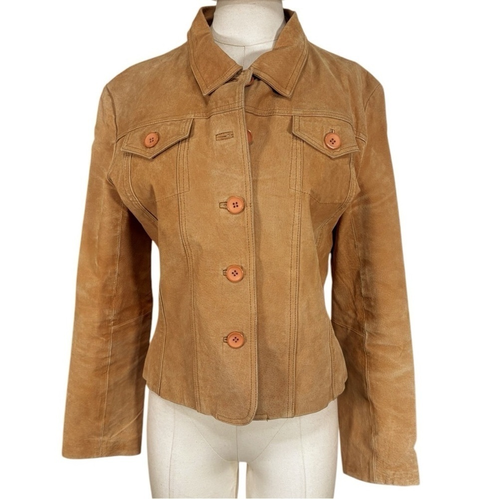Vintage Passport Suede Leather Jacket Size Large